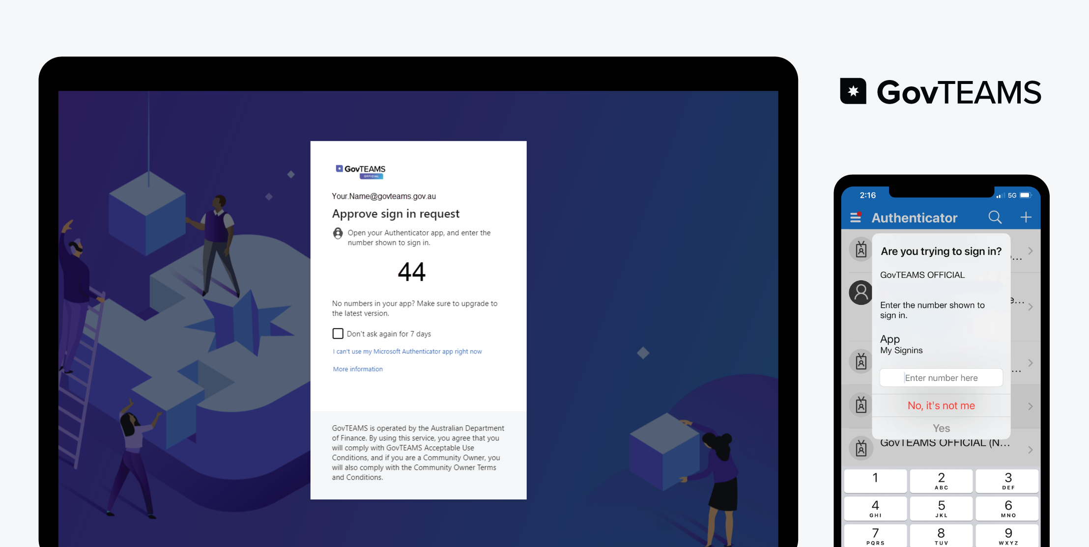 Screenshot of multi-factor authentication change