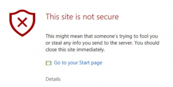 Error this site is not secure