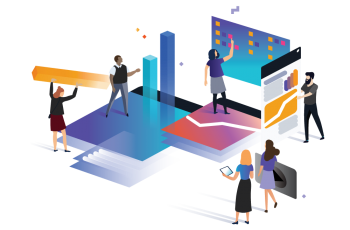 Illustration of people collaborating