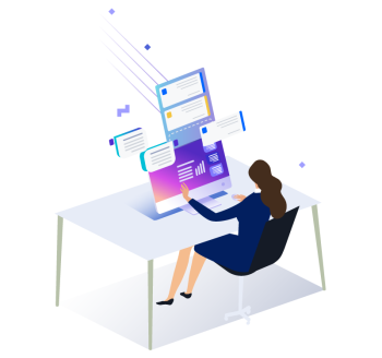 Woman on computer