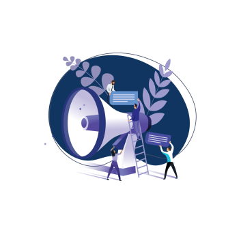 Decorative illustration of megaphone